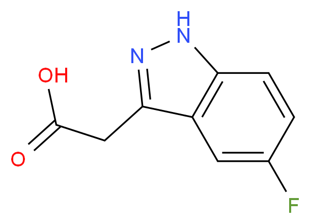 2-(5-fluoro-1H-indazol-3-yl)acetic acid_分子结构_CAS_885271-22-7