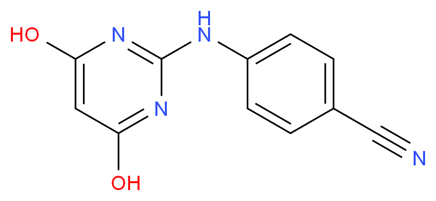 4-[(4,6-dihydroxypyrimidin-2-yl)amino]benzonitrile_分子结构_CAS_374067-80-8