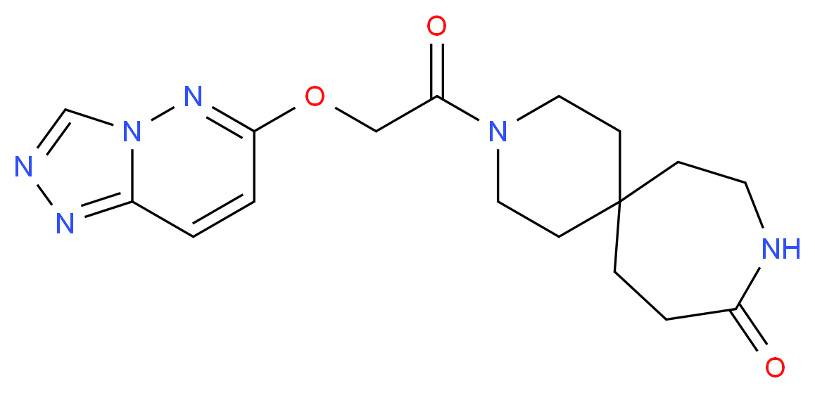3-[([1,2,4]triazolo[4,3-b]pyridazin-6-yloxy)acetyl]-3,9-diazaspiro[5.6]dodecan-10-one_分子结构_CAS_)