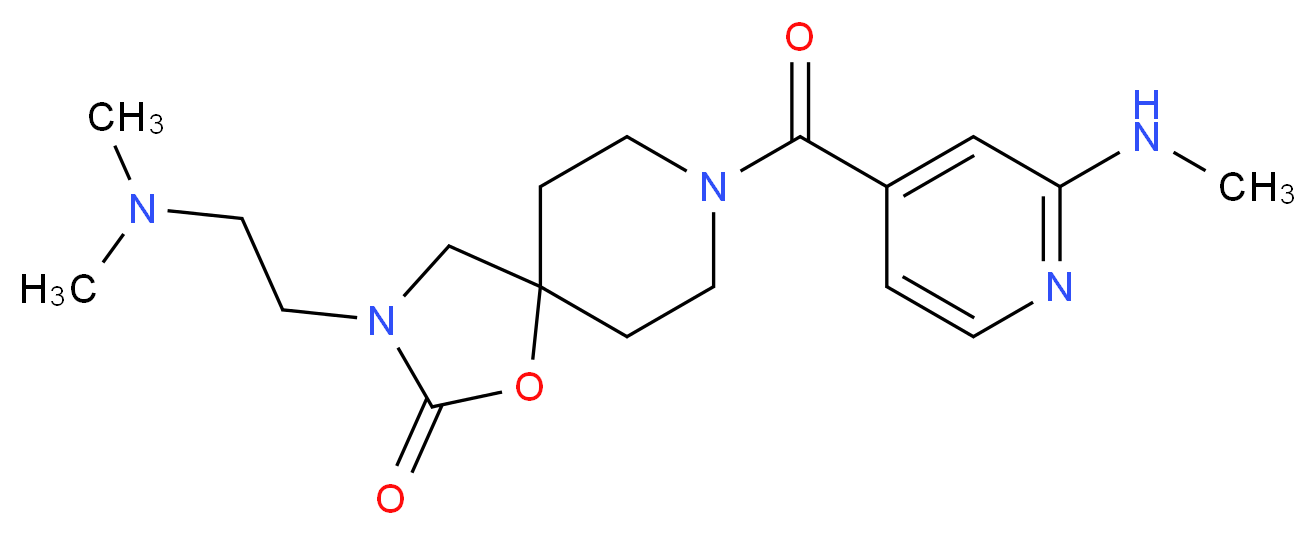 3-[2-(dimethylamino)ethyl]-8-[2-(methylamino)isonicotinoyl]-1-oxa-3,8-diazaspiro[4.5]decan-2-one_分子结构_CAS_)