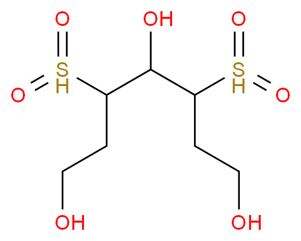 3,5-disulfonylheptane-1,4,7-triol_分子结构_CAS_67006-34-2