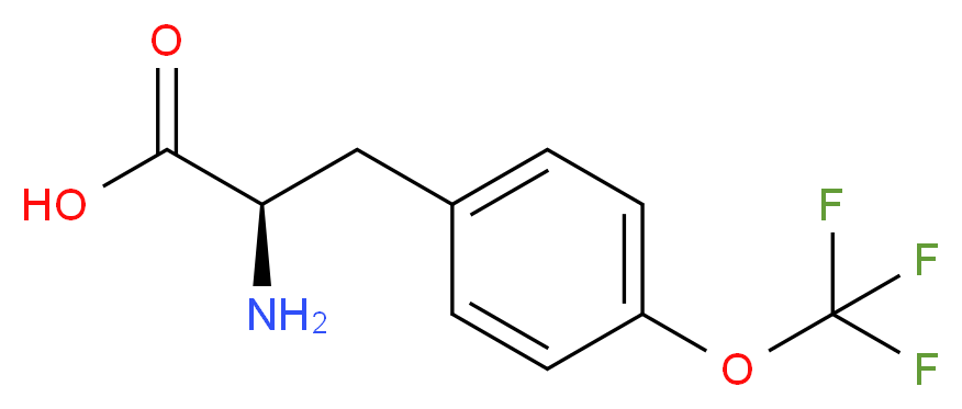 (2R)-2-amino-3-[4-(trifluoromethoxy)phenyl]propanoic acid_分子结构_CAS_1241677-90-6