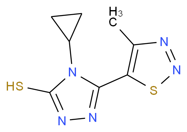 4-cyclopropyl-5-(4-methyl-1,2,3-thiadiazol-5-yl)-4H-1,2,4-triazole-3-thiol_分子结构_CAS_352018-98-5)