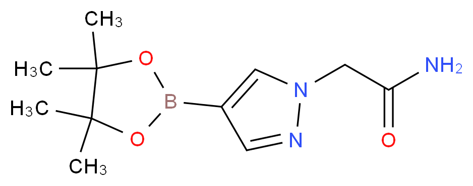 4-(4,4,5,5-Tetramethyl-1,3,2-dioxaborolan-2-yl)-1H-pyrazole-1-acetamide_分子结构_CAS_1083326-46-8)