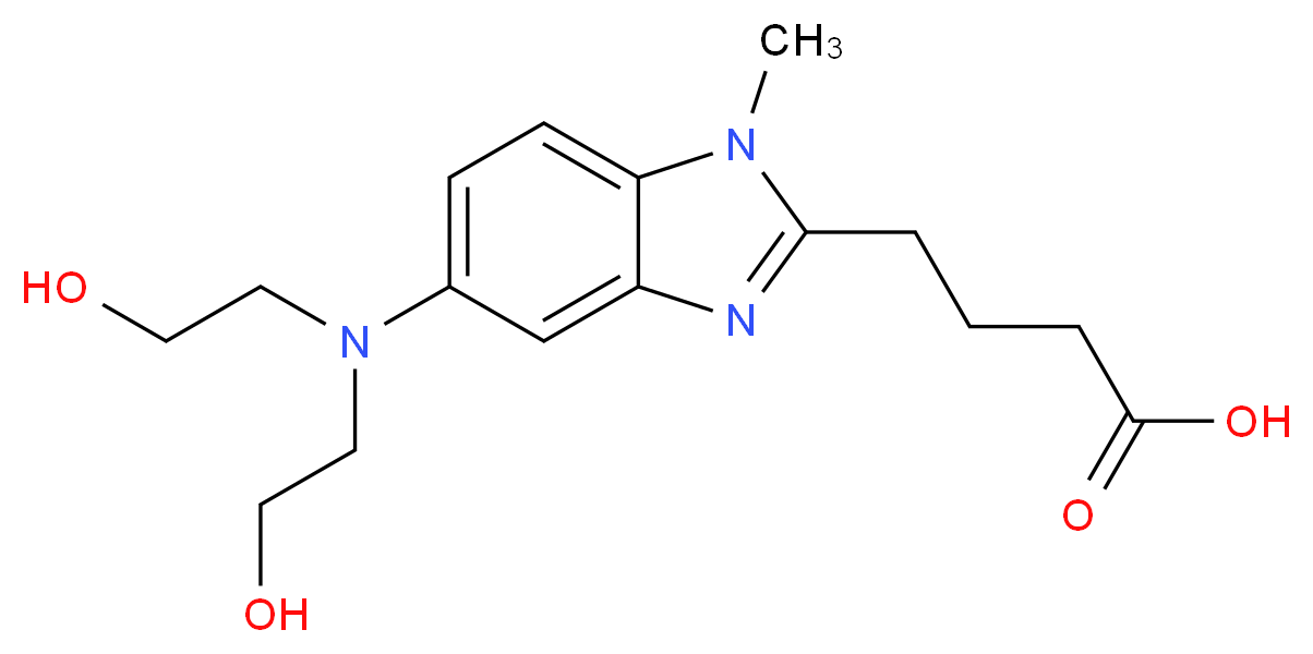 4-{5-[bis(2-hydroxyethyl)amino]-1-methyl-1H-1,3-benzodiazol-2-yl}butanoic acid_分子结构_CAS_109882-30-6