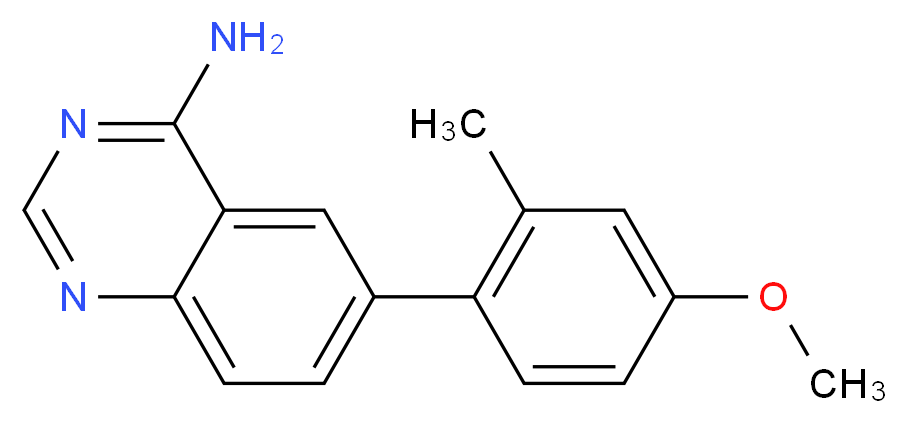 6-(4-methoxy-2-methylphenyl)quinazolin-4-amine_分子结构_CAS_)