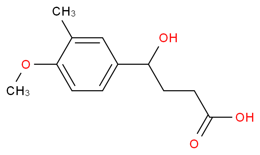 4-Hydroxy-4-(4-methoxy-3-methyl-phenyl)-butyric acid_分子结构_CAS_)