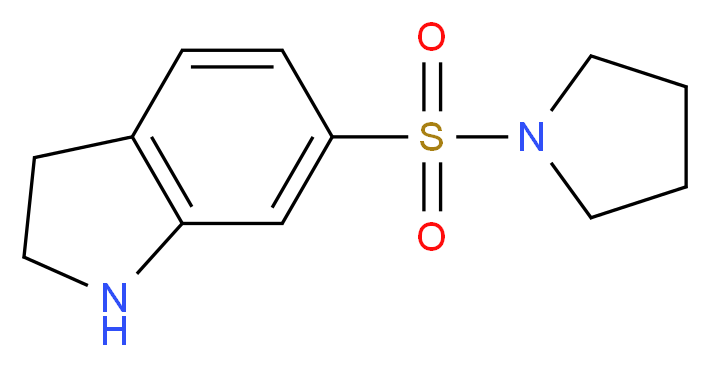 6-(pyrrolidine-1-sulfonyl)-2,3-dihydro-1H-indole_分子结构_CAS_)
