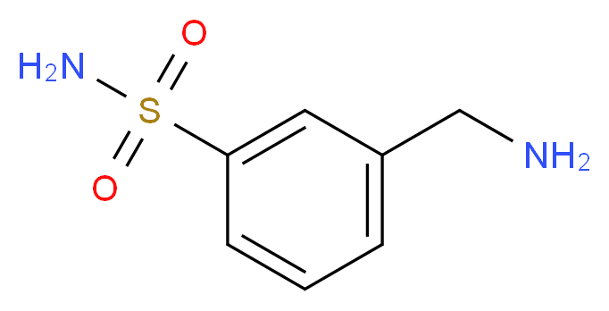 3-(aminomethyl)benzene-1-sulfonamide_分子结构_CAS_628298-58-8