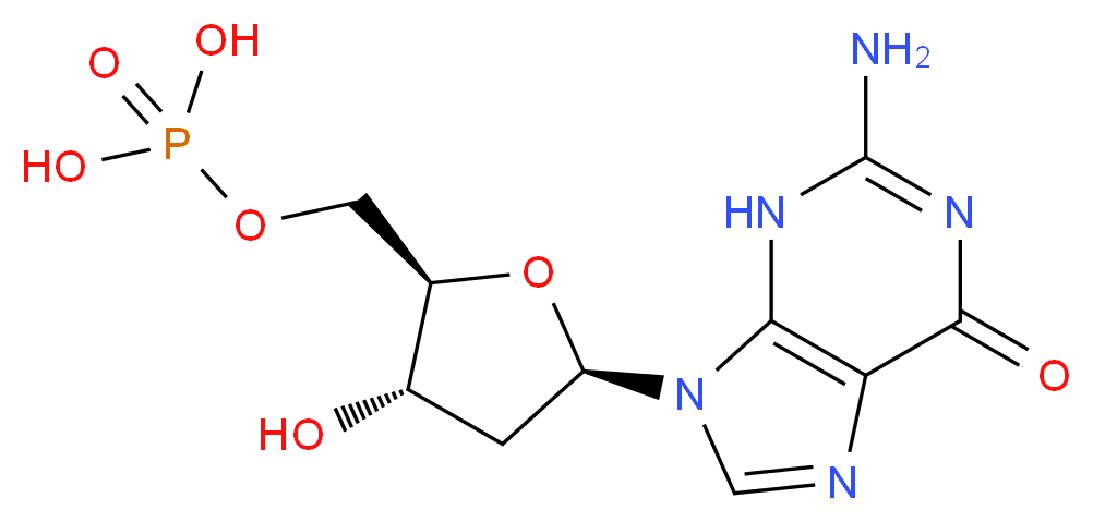{[(2R,3S,5R)-5-(2-amino-6-oxo-6,9-dihydro-3H-purin-9-yl)-3-hydroxyoxolan-2-yl]methoxy}phosphonic acid_分子结构_CAS_902-04-5