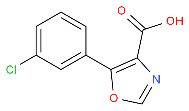 5-(3-Chlorophenyl)-1,3-oxazole-4-carboxylic acid_分子结构_CAS_255876-54-1)