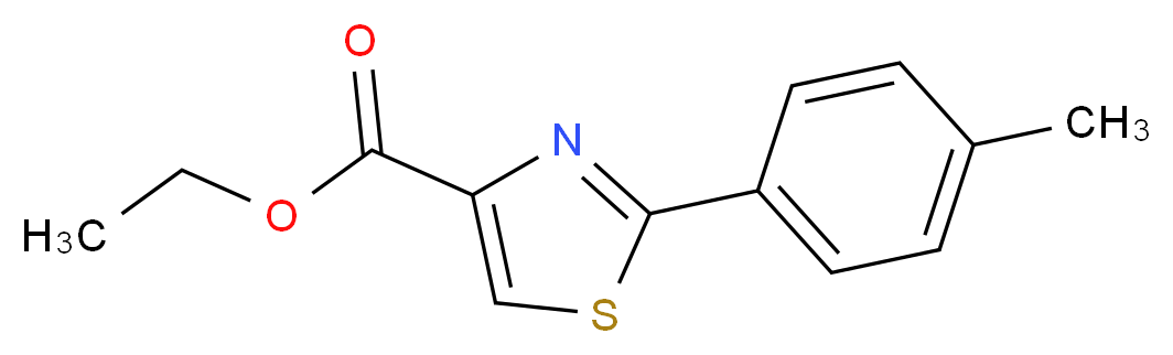 Ethyl 2-(4-methylphenyl)-1,3-thiazole-4-carboxylate_分子结构_CAS_132089-32-8)