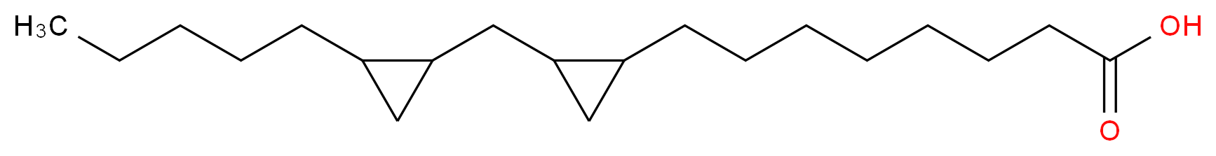 8-{2-[(2-pentylcyclopropyl)methyl]cyclopropyl}octanoic acid_分子结构_CAS_28399-31-7