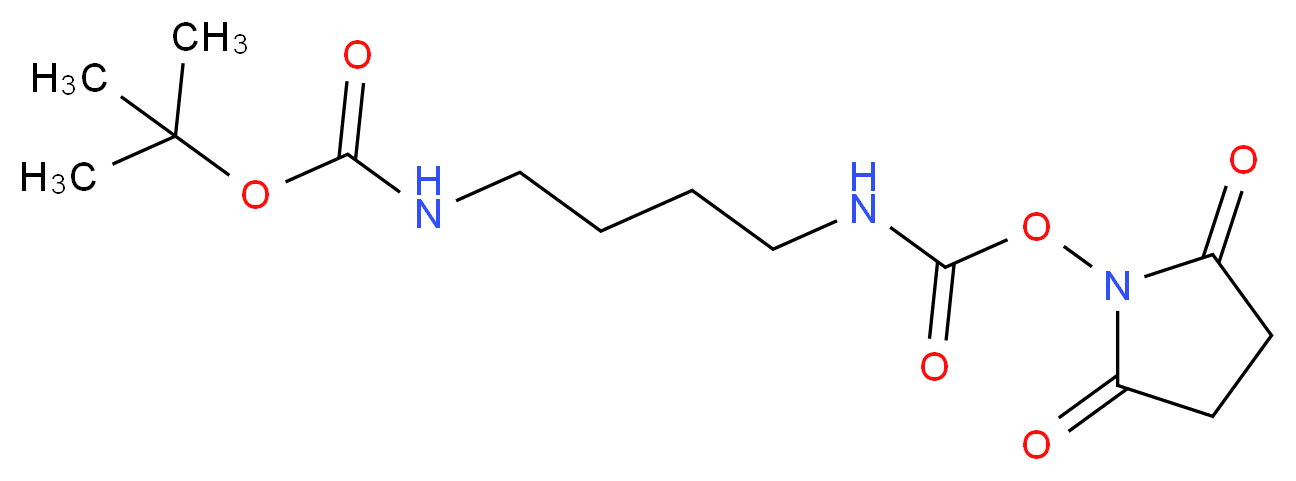 tert-butyl N-[4-({[(2,5-dioxopyrrolidin-1-yl)oxy]carbonyl}amino)butyl]carbamate_分子结构_CAS_404004-37-1