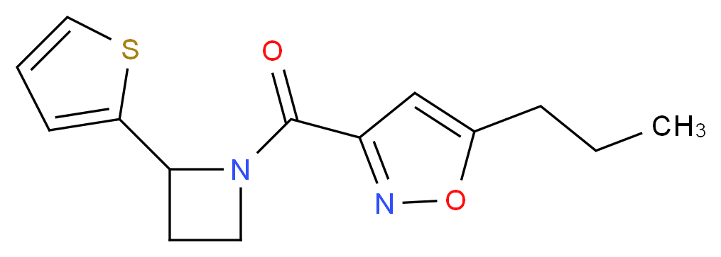 5-propyl-3-{[2-(2-thienyl)-1-azetidinyl]carbonyl}isoxazole_分子结构_CAS_)