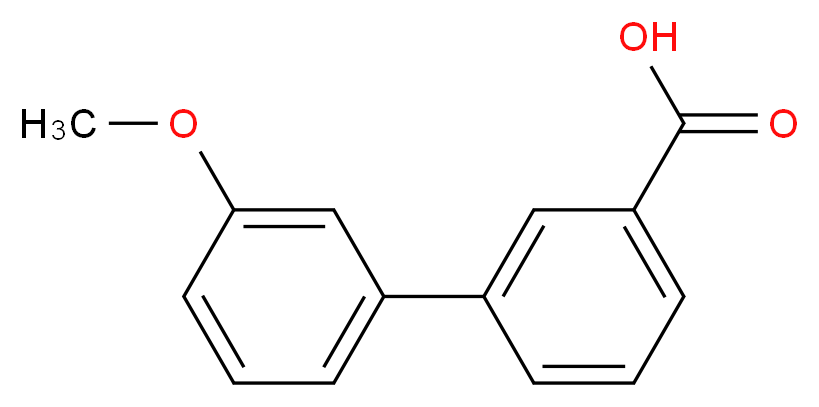 3'-Methoxy-[1,1'-biphenyl]-3-carboxylic acid_分子结构_CAS_168618-45-9)