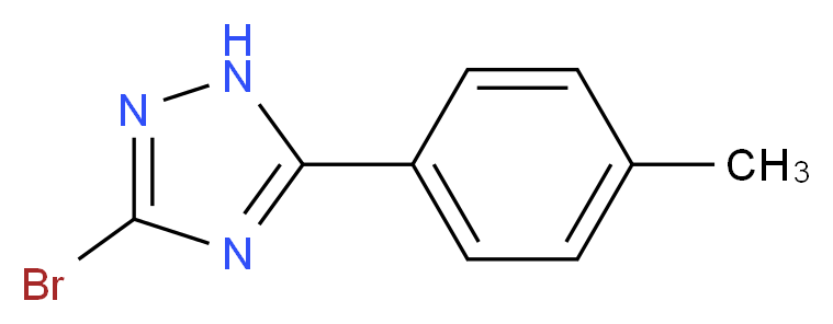 3-bromo-5-(4-methylphenyl)-1H-1,2,4-triazole_分子结构_CAS_1227465-72-6