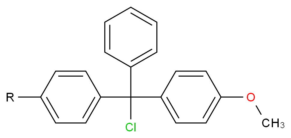 聚合物键合型 4-甲氧基三苯甲基氯_分子结构_CAS_)