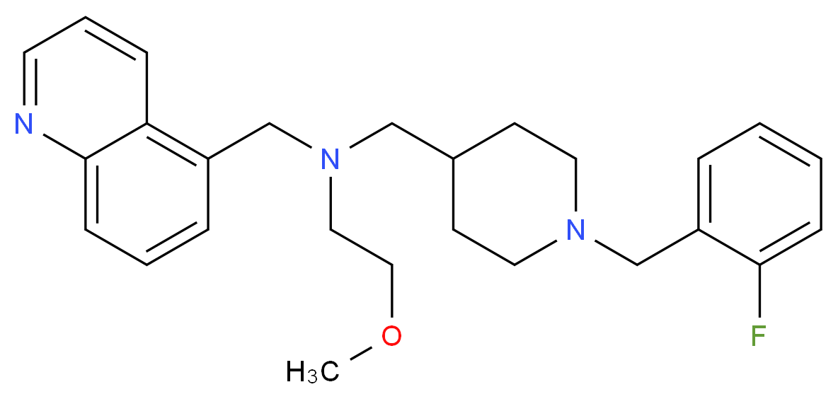 N-{[1-(2-fluorobenzyl)-4-piperidinyl]methyl}-2-methoxy-N-(5-quinolinylmethyl)ethanamine_分子结构_CAS_)