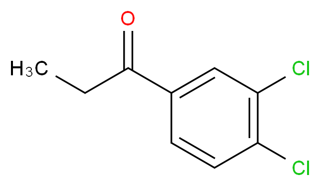 3',4'-Dichloropropiophenone_分子结构_CAS_6582-42-9)