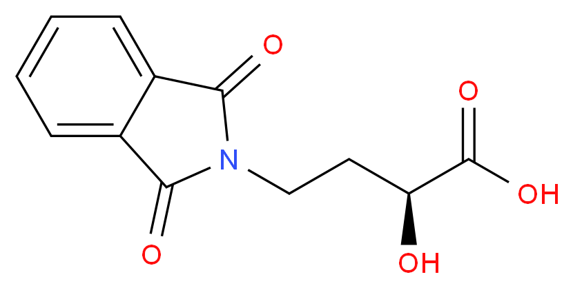 (2S)-4-(1,3-dioxo-2,3-dihydro-1H-isoindol-2-yl)-2-hydroxybutanoic acid_分子结构_CAS_48172-10-7