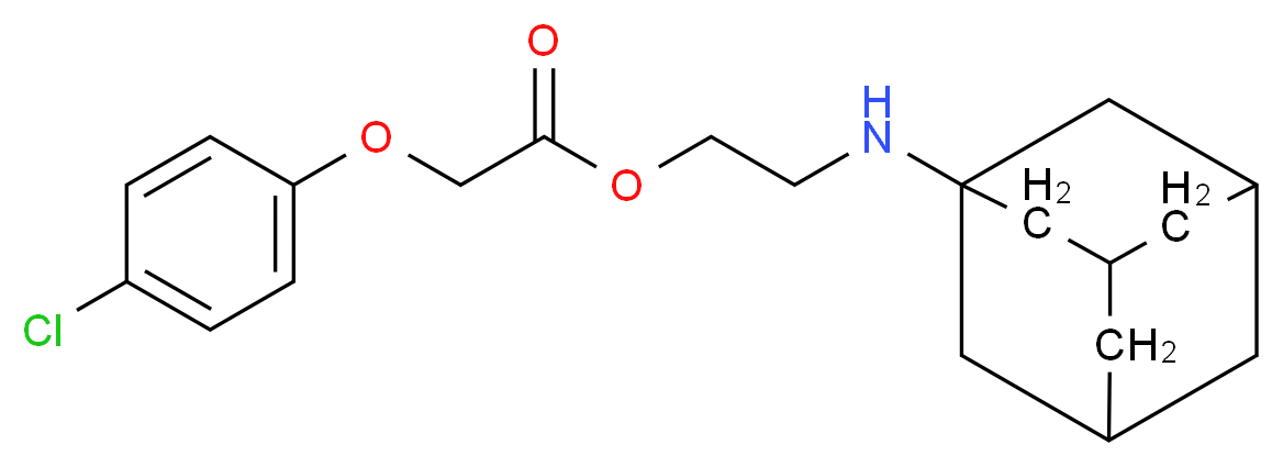 2-[(adamantan-1-yl)amino]ethyl 2-(4-chlorophenoxy)acetate_分子结构_CAS_82168-26-1
