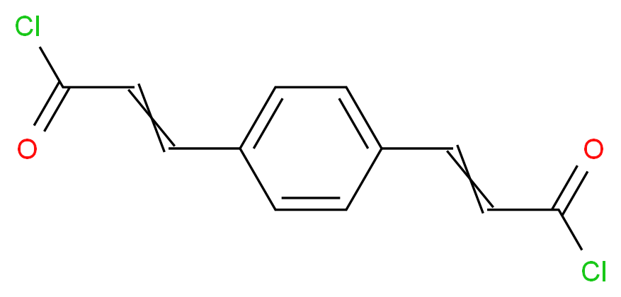 3-[4-(3-chloro-3-oxoprop-1-en-1-yl)phenyl]prop-2-enoyl chloride_分子结构_CAS_35288-49-4