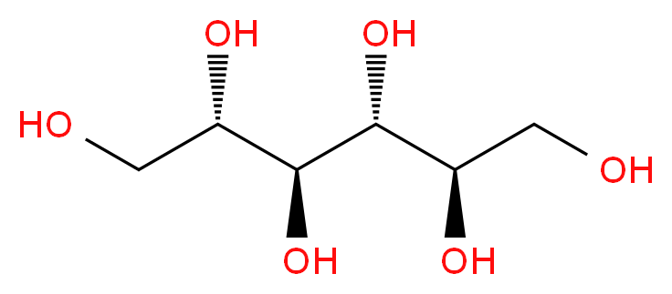 (2R,3R,4S,5S)-hexane-1,2,3,4,5,6-hexol_分子结构_CAS_488-44-8