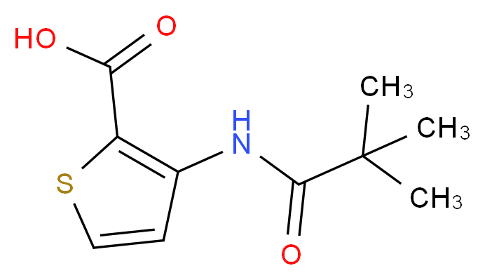 3-[(2,2-Dimethylpropanoyl)amino]-2-thiophenecarboxylic acid_分子结构_CAS_)