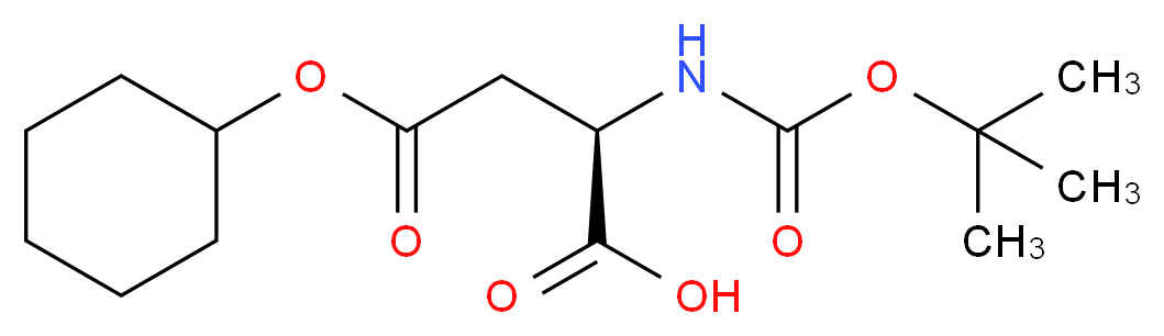 N-Alpha-t-Boc-D-aspartic beta-cyclohexyl ester_分子结构_CAS_112898-18-7)