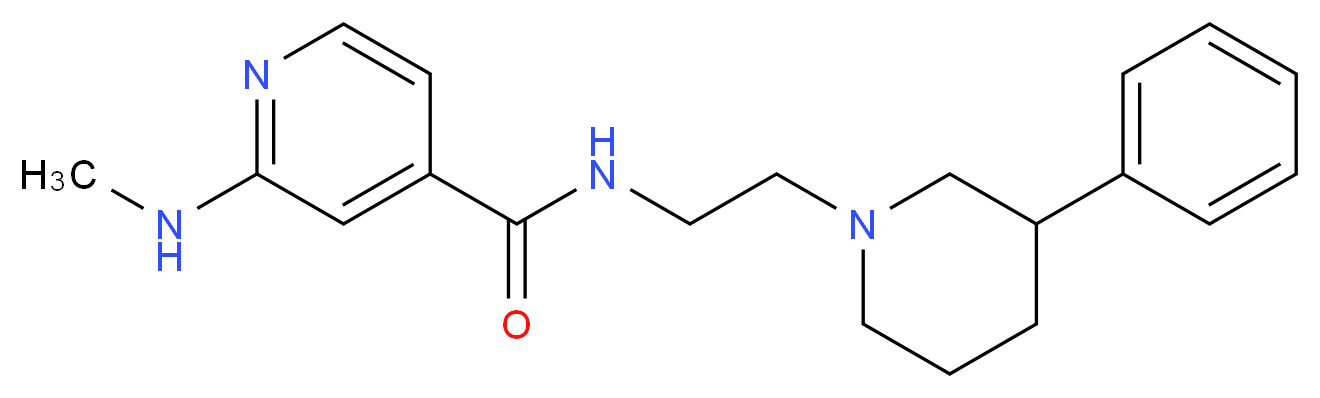 2-(methylamino)-N-[2-(3-phenylpiperidin-1-yl)ethyl]isonicotinamide_分子结构_CAS_)