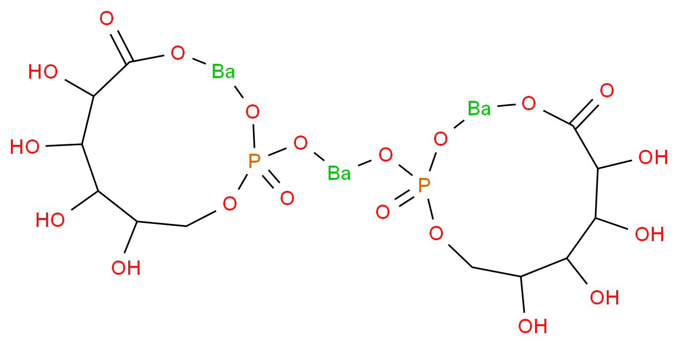 7,8,9,10-tetrahydroxy-2-({[(7,8,9,10-tetrahydroxy-2,6-dioxo-1,3,5-trioxa-2$l^{5}-phospha-4-baracycloundecan-2-yl)oxy]bario}oxy)-1,3,5-trioxa-2$l^{5}-phospha-4-baracycloundecane-2,6-dione_分子结构_CAS_921-62-0