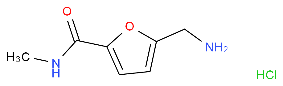 5-(aminomethyl)-N-methylfuran-2-carboxamide hydrochloride_分子结构_CAS_1210706-38-9