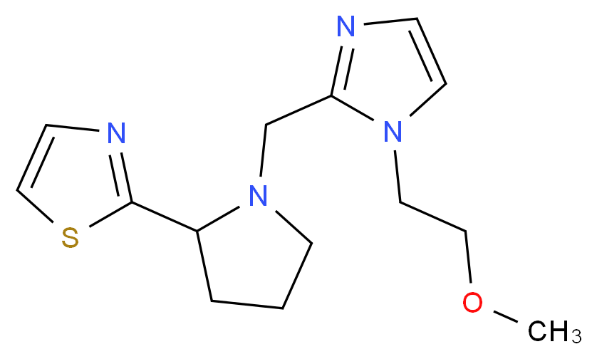 2-(1-{[1-(2-methoxyethyl)-1H-imidazol-2-yl]methyl}pyrrolidin-2-yl)-1,3-thiazole_分子结构_CAS_)