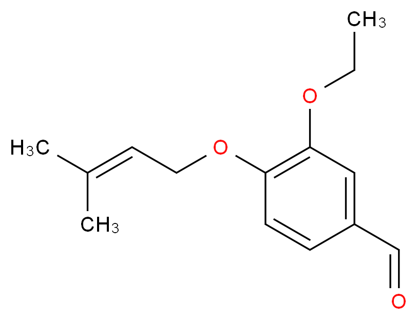 3-ethoxy-4-[(3-methylbut-2-en-1-yl)oxy]benzaldehyde_分子结构_CAS_909853-98-1