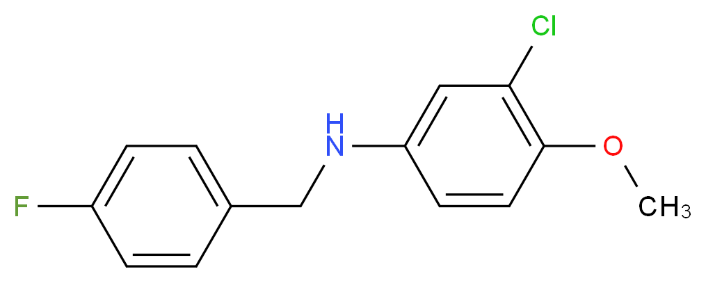 3-chloro-N-[(4-fluorophenyl)methyl]-4-methoxyaniline_分子结构_CAS_861226-54-2