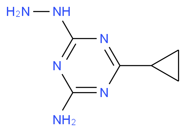 4-cyclopropyl-6-hydrazino-1,3,5-triazin-2-amine_分子结构_CAS_175204-76-9)