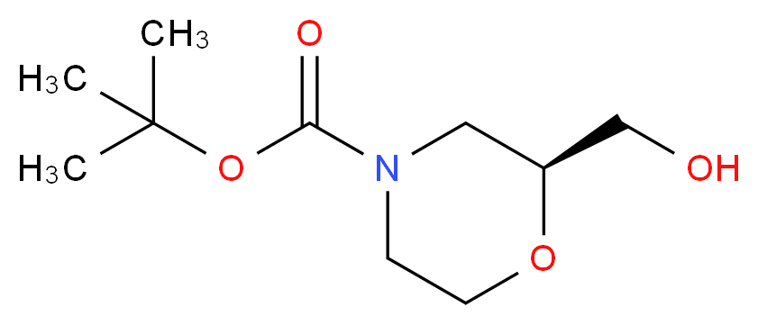 tert-Butyl (2S)-2-(hydroxymethyl)-morpholine-4-carboxylate_分子结构_CAS_135065-76-8)