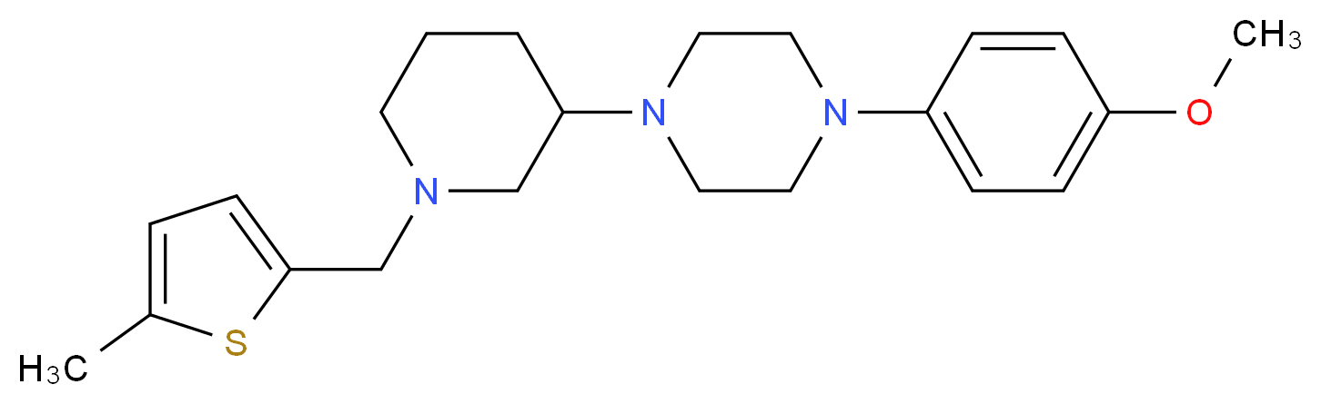 1-(4-methoxyphenyl)-4-{1-[(5-methyl-2-thienyl)methyl]-3-piperidinyl}piperazine_分子结构_CAS_)