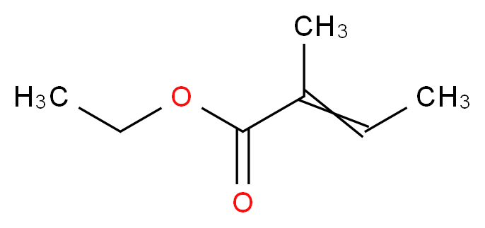 ethyl (2E)-2-methylbut-2-enoate_分子结构_CAS_5837-78-5