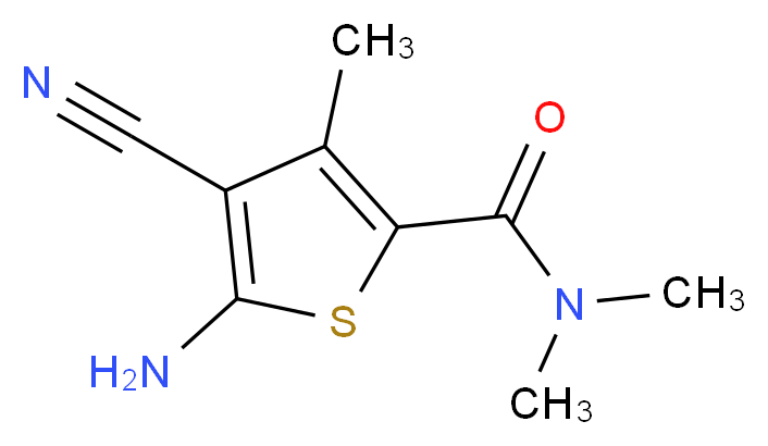 5-Amino-4-cyano-N,N,3-trimethylthiophene-2-carboxamide_分子结构_CAS_438457-01-3)