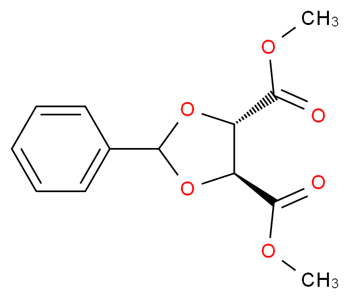 2,3-O-苄烯酒石酸二甲酯_分子结构_CAS_91326-83-9)