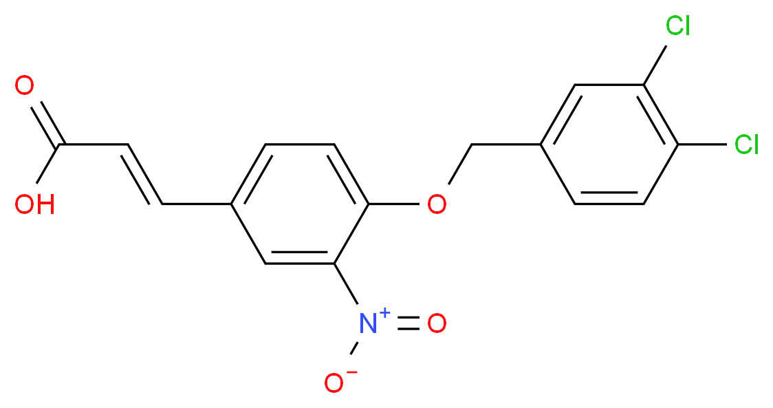 4-[(3,4-Dichlorobenzyl)oxy]-3-nitrocinnamic acid_分子结构_CAS_)