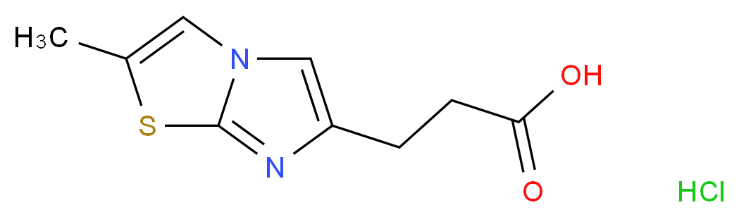 3-(2-Methylimidazo[2,1-b]thiazol-6-yl)propanoic acid hydrochloride_分子结构_CAS_1187830-75-6)