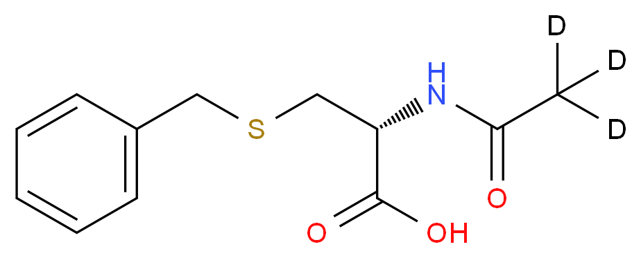 (2R)-3-(benzylsulfanyl)-2-(<sup>2</sup>H<sub>3</sub>)acetamidopropanoic acid_分子结构_CAS_201404-15-1