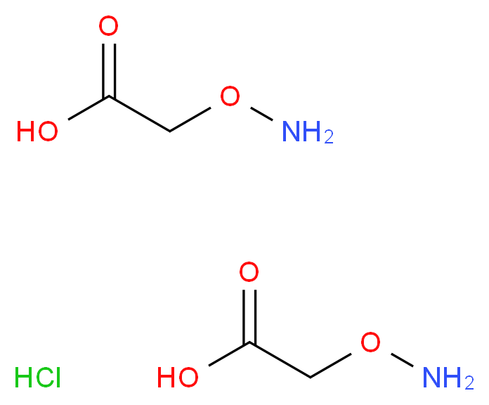 (AMINOOXY)ACETIC ACID HEMIHYDROCHLORIDE_分子结构_CAS_2921-14-4)