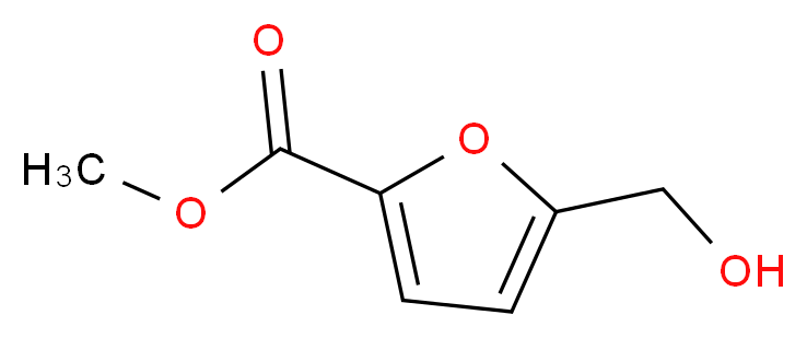 Methyl 5-(hydroxymethyl)-2-furoate_分子结构_CAS_36802-01-4)