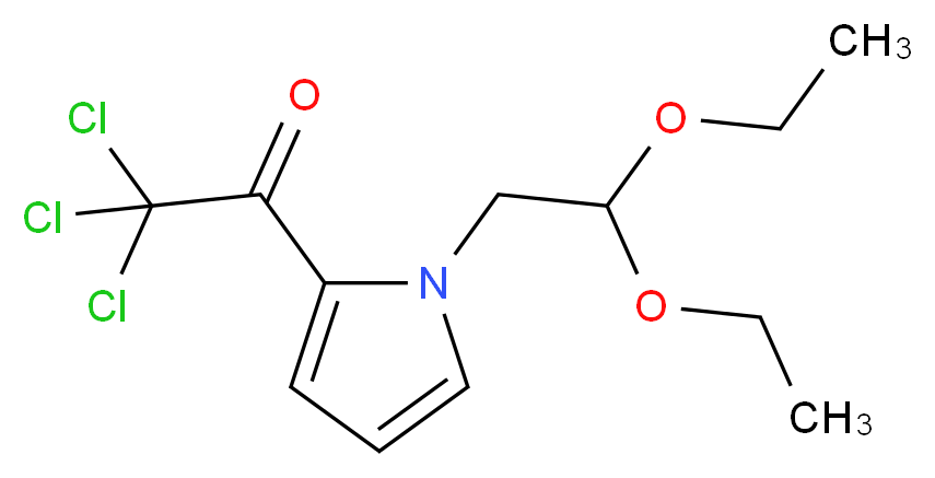 2,2,2-trichloro-1-[1-(2,2-diethoxyethyl)-1H-pyrrol-2-yl]ethan-1-one_分子结构_CAS_136927-43-0