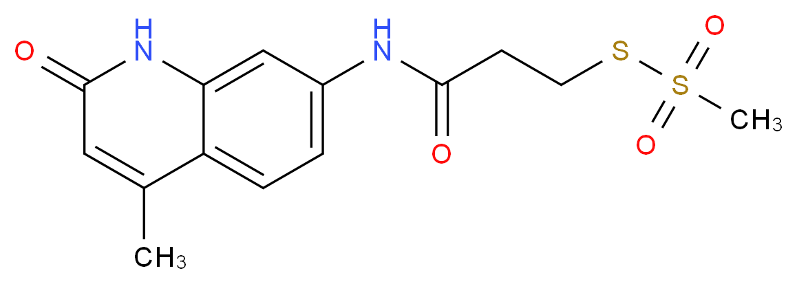 3-(methanesulfonylsulfanyl)-N-(4-methyl-2-oxo-1,2-dihydroquinolin-7-yl)propanamide_分子结构_CAS_1076199-71-7