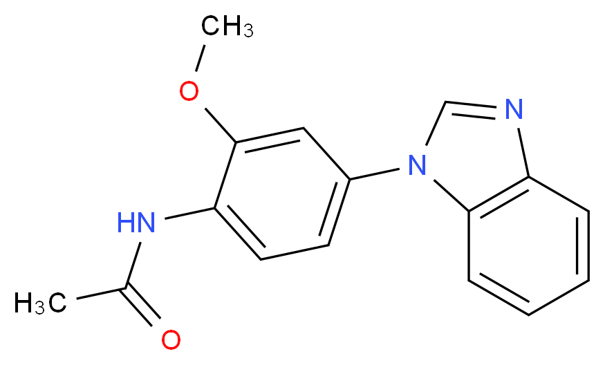 N-[4-(1H-benzimidazol-1-yl)-2-methoxyphenyl]acetamide_分子结构_CAS_)